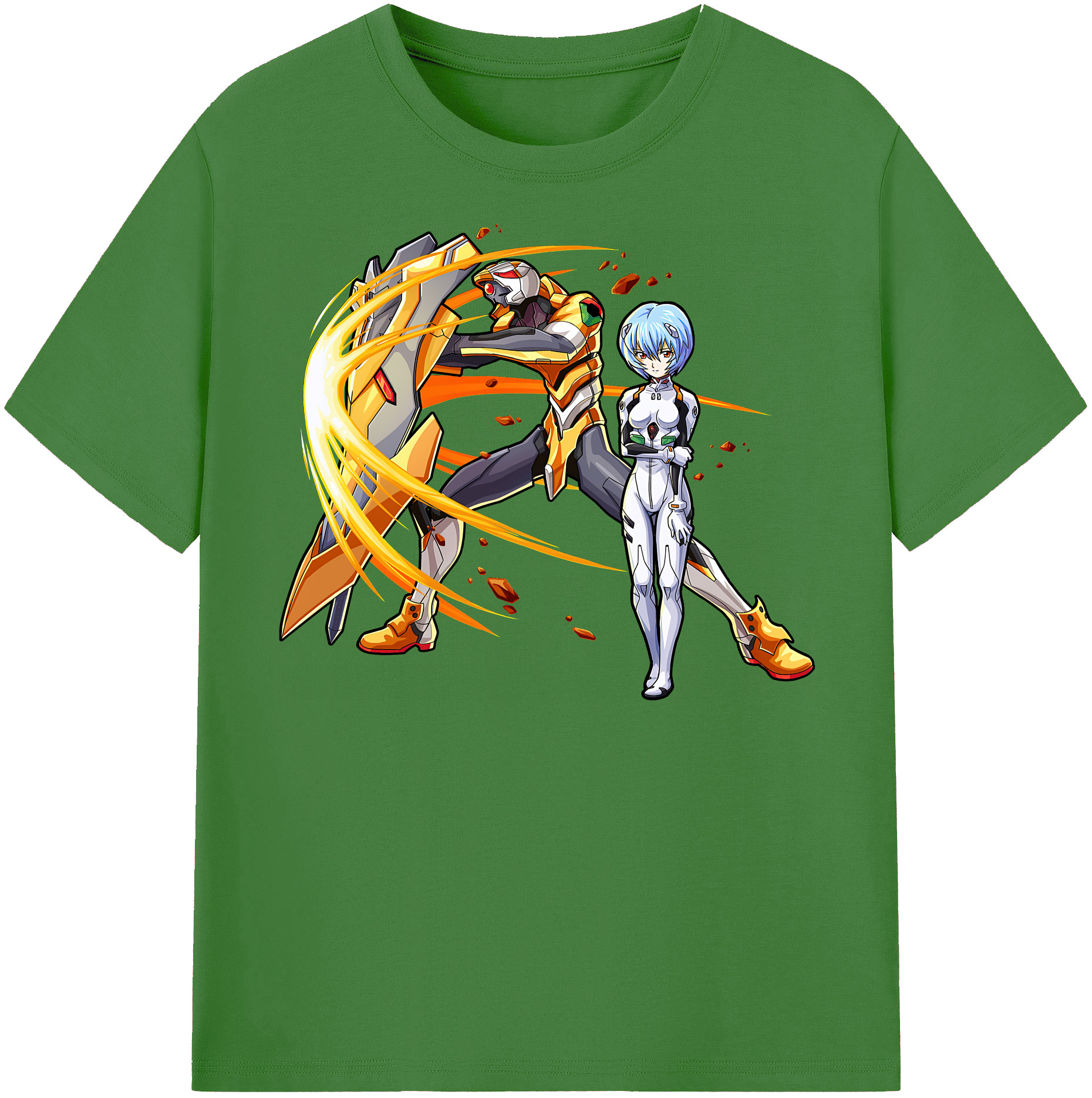 （画像用） EVA 新世紀エヴァンゲリオン レディースカジュアルプリントTシャツ（綿100％）